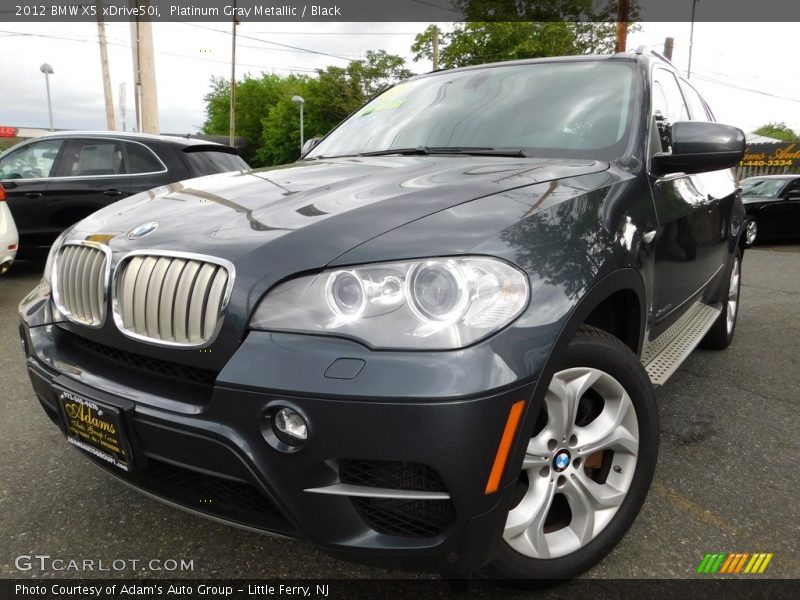 Platinum Gray Metallic / Black 2012 BMW X5 xDrive50i