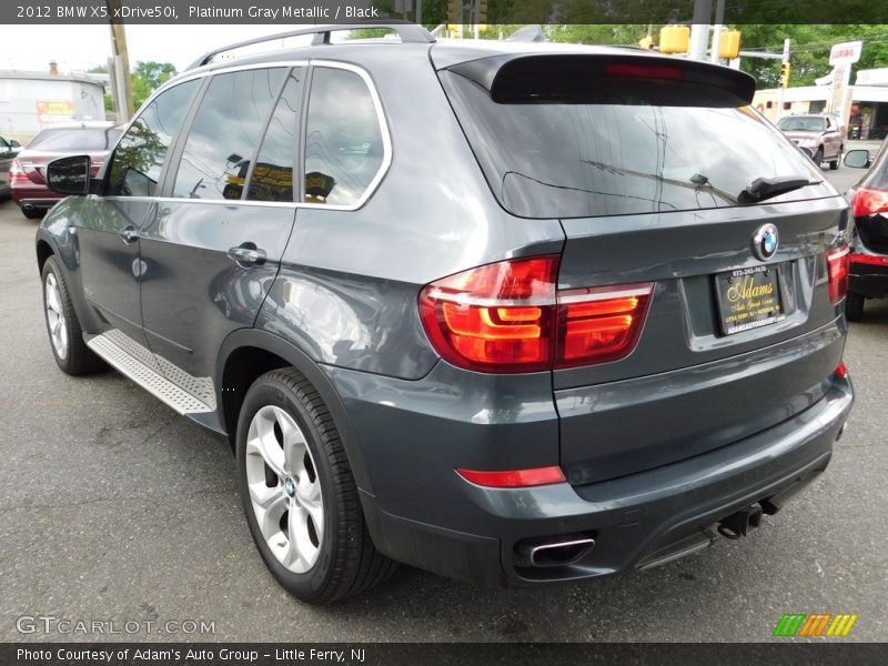 Platinum Gray Metallic / Black 2012 BMW X5 xDrive50i