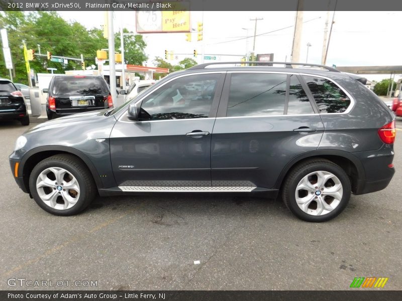 Platinum Gray Metallic / Black 2012 BMW X5 xDrive50i