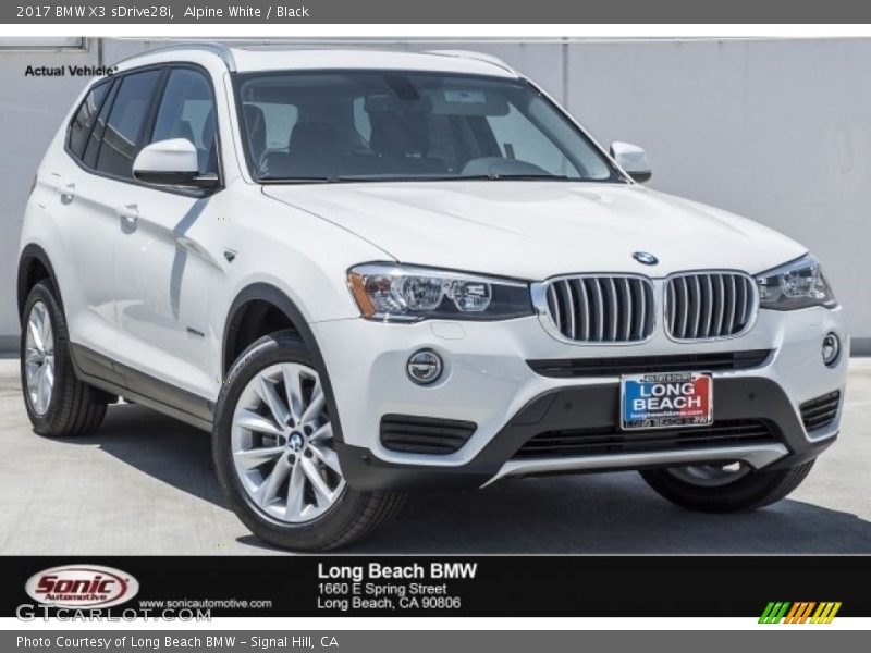 Alpine White / Black 2017 BMW X3 sDrive28i