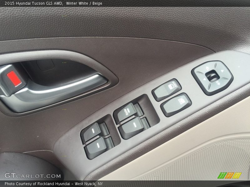 Winter White / Beige 2015 Hyundai Tucson GLS AWD
