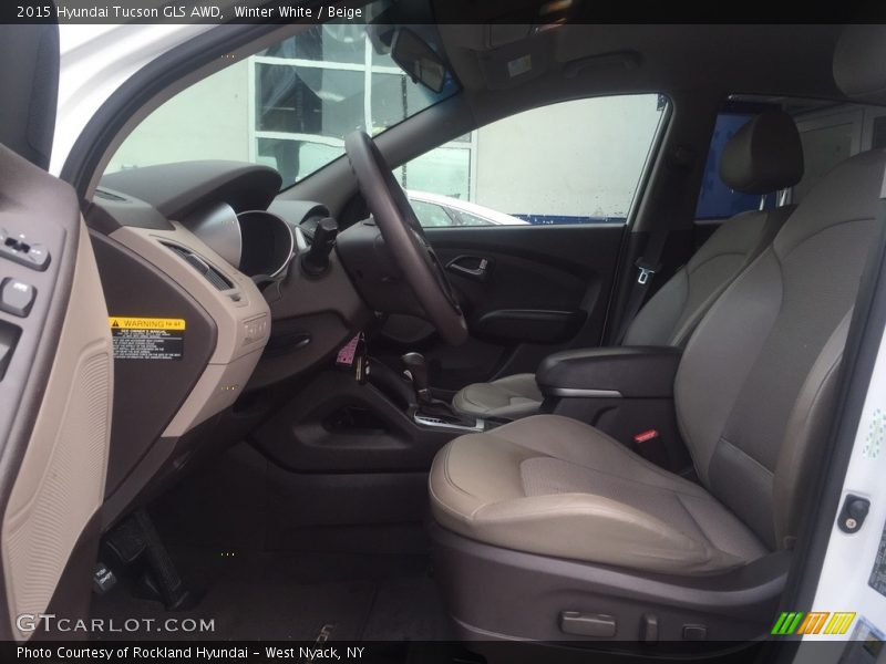 Winter White / Beige 2015 Hyundai Tucson GLS AWD
