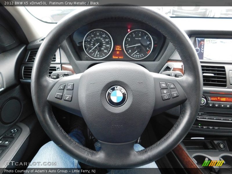 Platinum Gray Metallic / Black 2012 BMW X5 xDrive50i