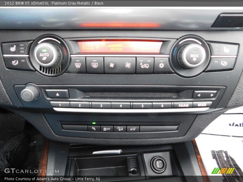 Platinum Gray Metallic / Black 2012 BMW X5 xDrive50i