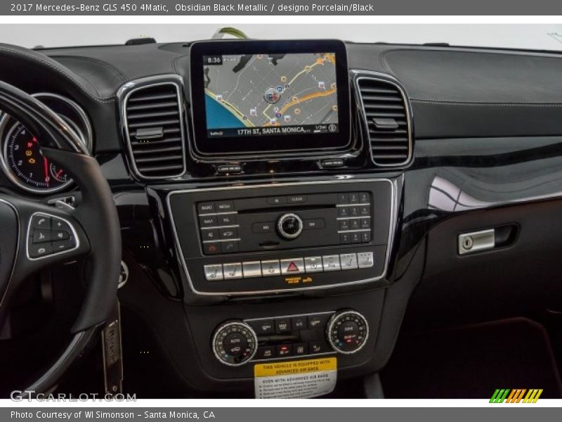 Obsidian Black Metallic / designo Porcelain/Black 2017 Mercedes-Benz GLS 450 4Matic