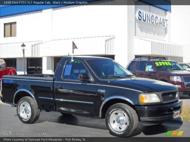 Black / Medium Graphite 1998 Ford F150 XLT Regular Cab