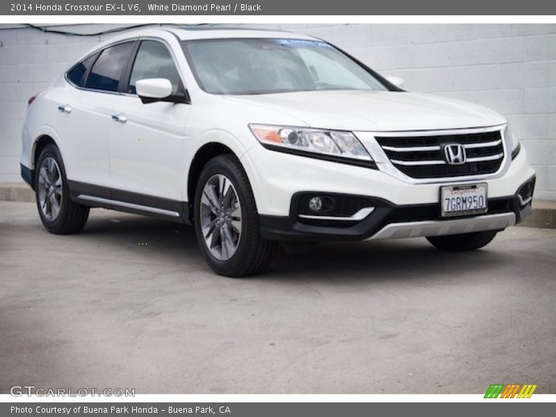 White Diamond Pearl / Black 2014 Honda Crosstour EX-L V6