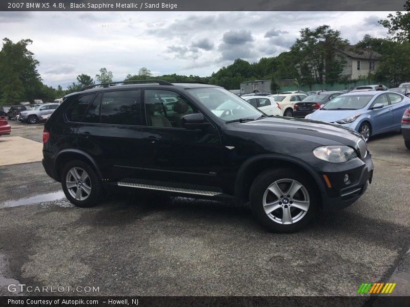 Black Sapphire Metallic / Sand Beige 2007 BMW X5 4.8i