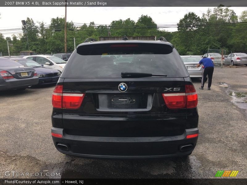 Black Sapphire Metallic / Sand Beige 2007 BMW X5 4.8i