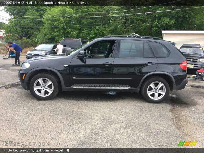 Black Sapphire Metallic / Sand Beige 2007 BMW X5 4.8i