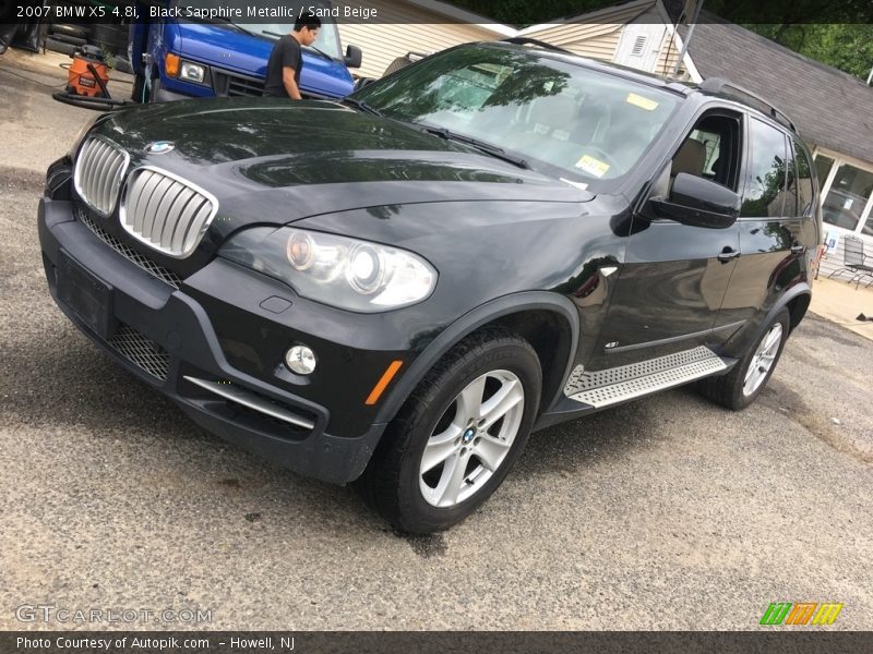 Black Sapphire Metallic / Sand Beige 2007 BMW X5 4.8i