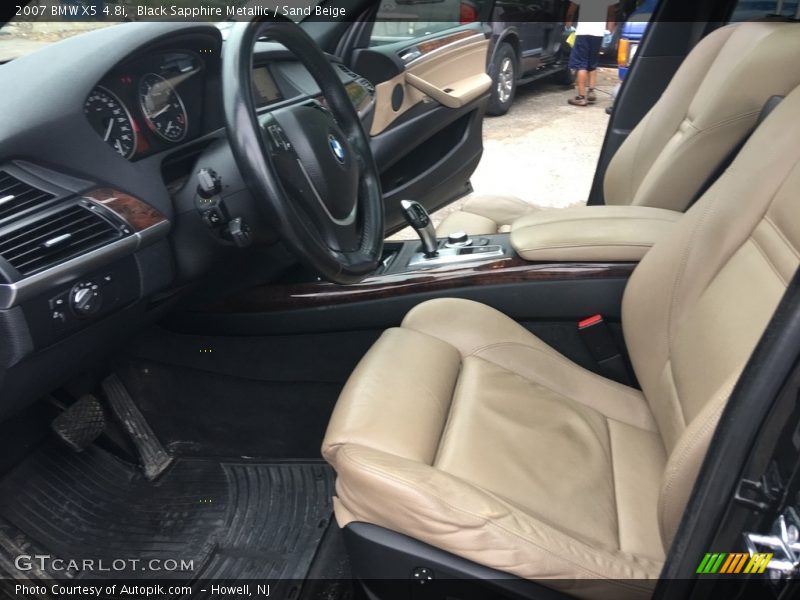 Black Sapphire Metallic / Sand Beige 2007 BMW X5 4.8i