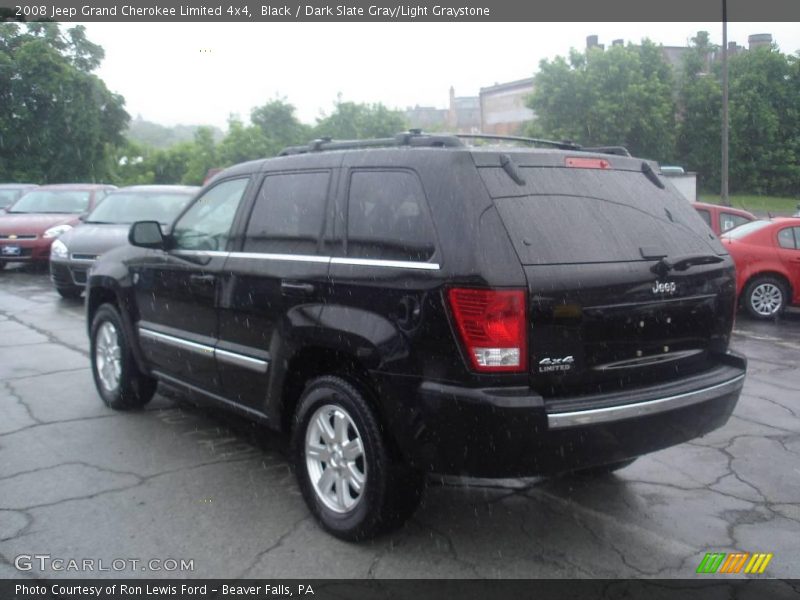 Black / Dark Slate Gray/Light Graystone 2008 Jeep Grand Cherokee Limited 4x4