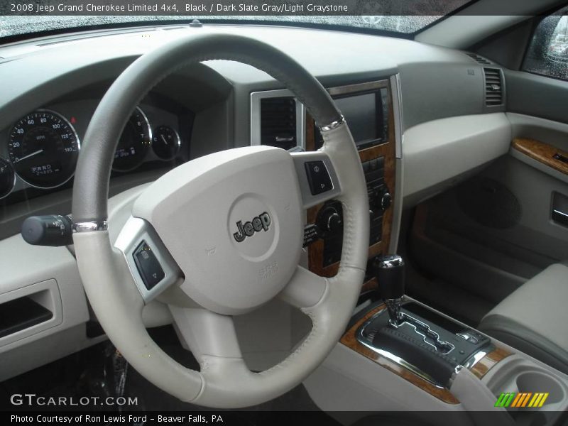 Black / Dark Slate Gray/Light Graystone 2008 Jeep Grand Cherokee Limited 4x4