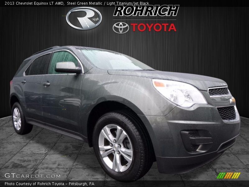 Steel Green Metallic / Light Titanium/Jet Black 2013 Chevrolet Equinox LT AWD