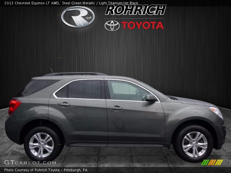 Steel Green Metallic / Light Titanium/Jet Black 2013 Chevrolet Equinox LT AWD