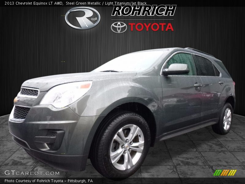 Steel Green Metallic / Light Titanium/Jet Black 2013 Chevrolet Equinox LT AWD