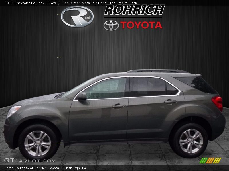 Steel Green Metallic / Light Titanium/Jet Black 2013 Chevrolet Equinox LT AWD