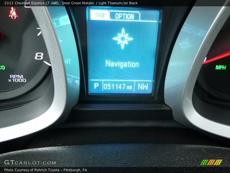 Steel Green Metallic / Light Titanium/Jet Black 2013 Chevrolet Equinox LT AWD