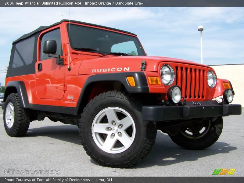 Impact Orange / Dark Slate Gray 2006 Jeep Wrangler Unlimited Rubicon 4x4