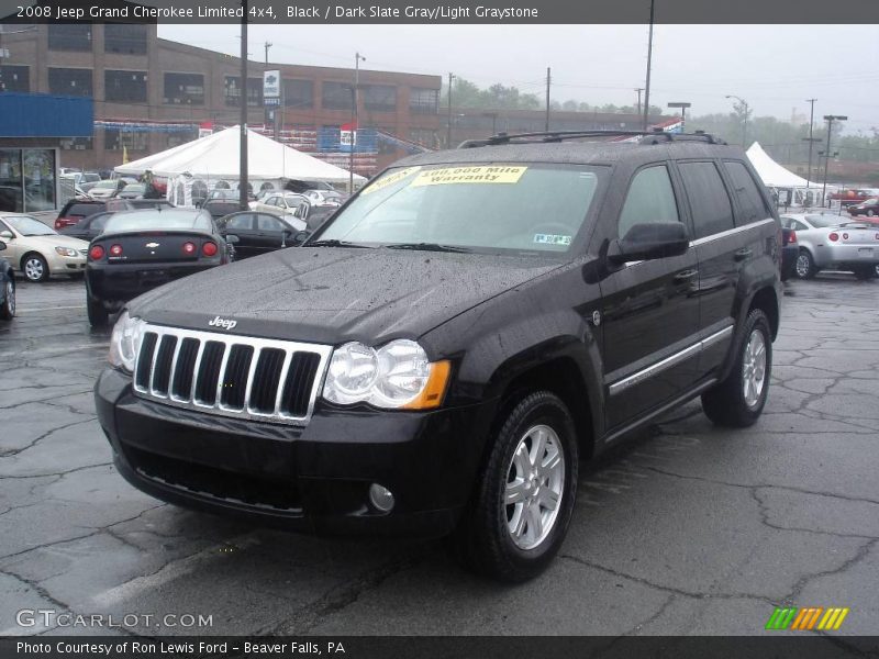 Black / Dark Slate Gray/Light Graystone 2008 Jeep Grand Cherokee Limited 4x4