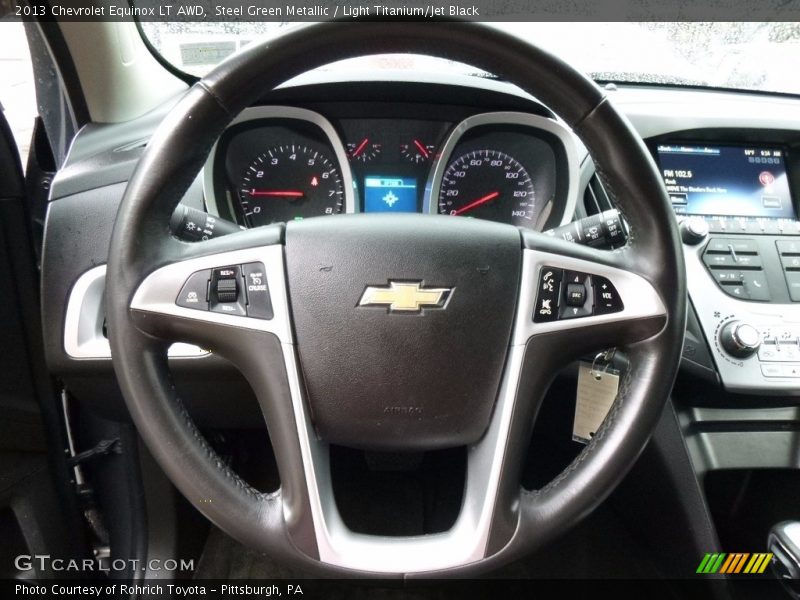 Steel Green Metallic / Light Titanium/Jet Black 2013 Chevrolet Equinox LT AWD