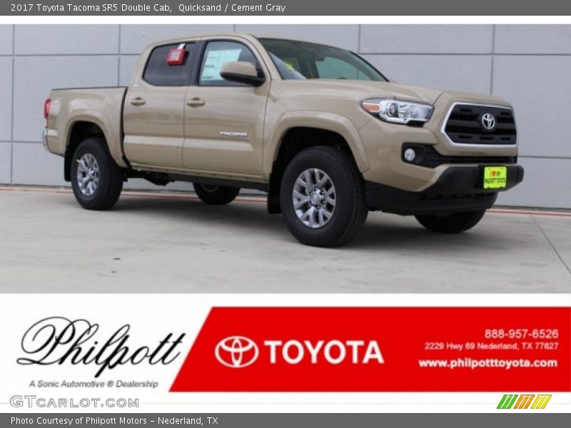 Quicksand / Cement Gray 2017 Toyota Tacoma SR5 Double Cab