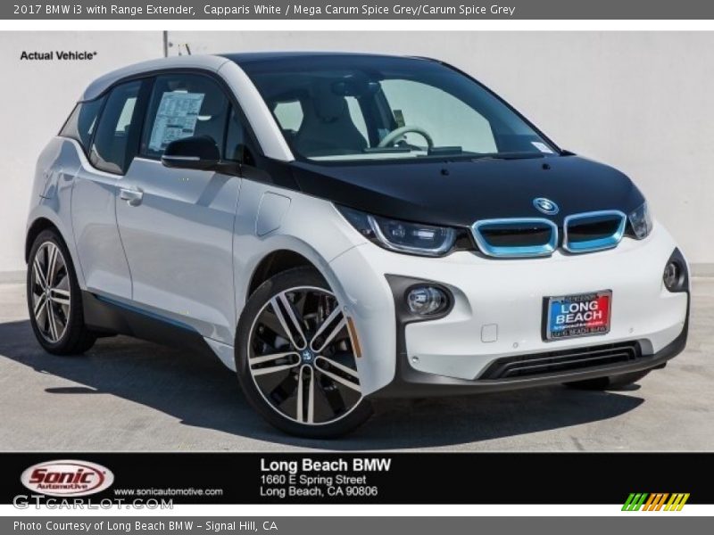 Capparis White / Mega Carum Spice Grey/Carum Spice Grey 2017 BMW i3 with Range Extender