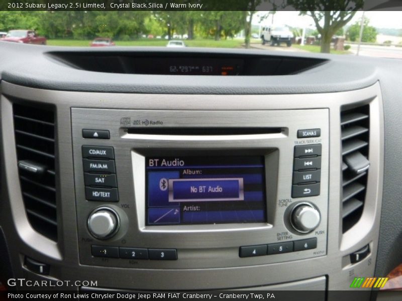 Crystal Black Silica / Warm Ivory 2012 Subaru Legacy 2.5i Limited