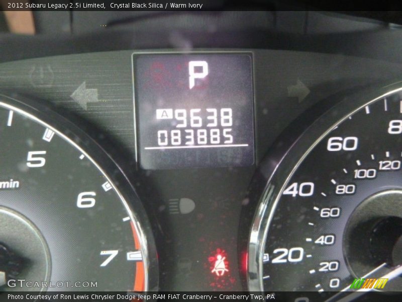 Crystal Black Silica / Warm Ivory 2012 Subaru Legacy 2.5i Limited