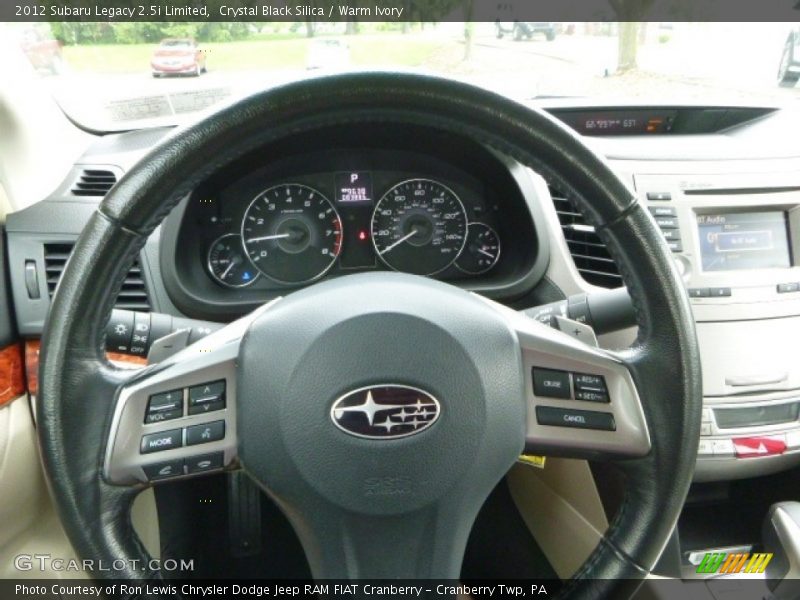Crystal Black Silica / Warm Ivory 2012 Subaru Legacy 2.5i Limited