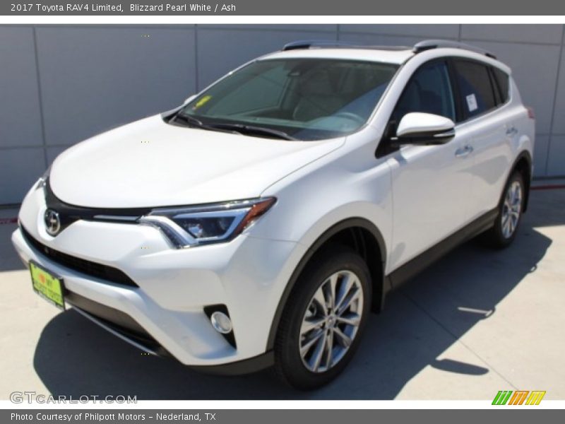 Blizzard Pearl White / Ash 2017 Toyota RAV4 Limited