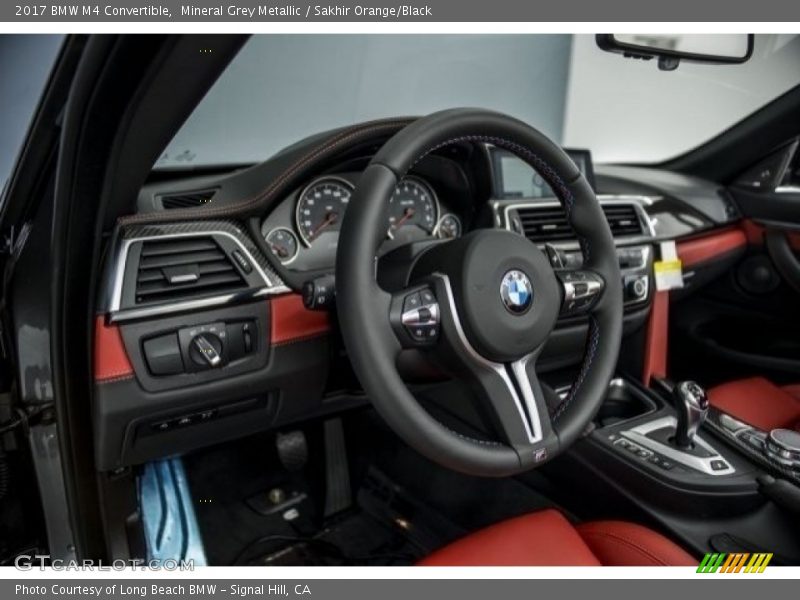 Mineral Grey Metallic / Sakhir Orange/Black 2017 BMW M4 Convertible