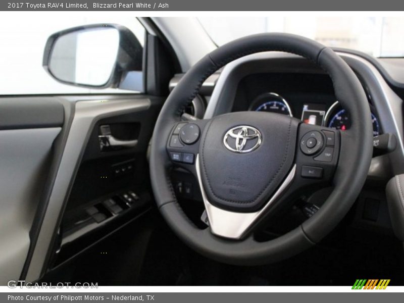 Blizzard Pearl White / Ash 2017 Toyota RAV4 Limited