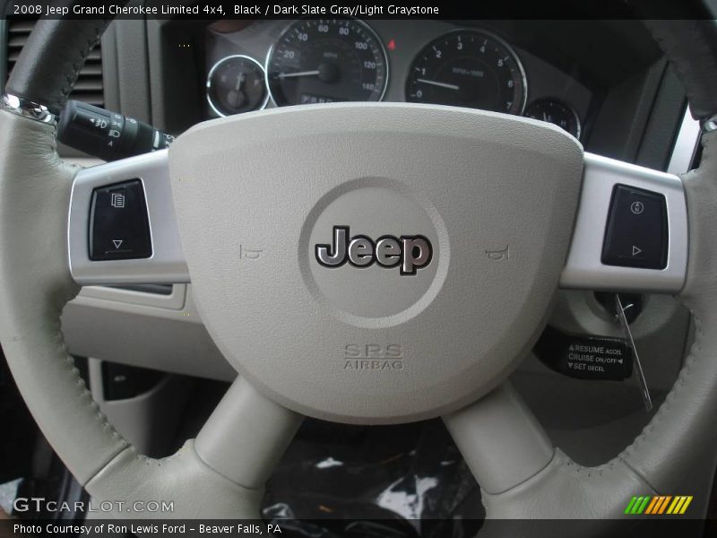Black / Dark Slate Gray/Light Graystone 2008 Jeep Grand Cherokee Limited 4x4
