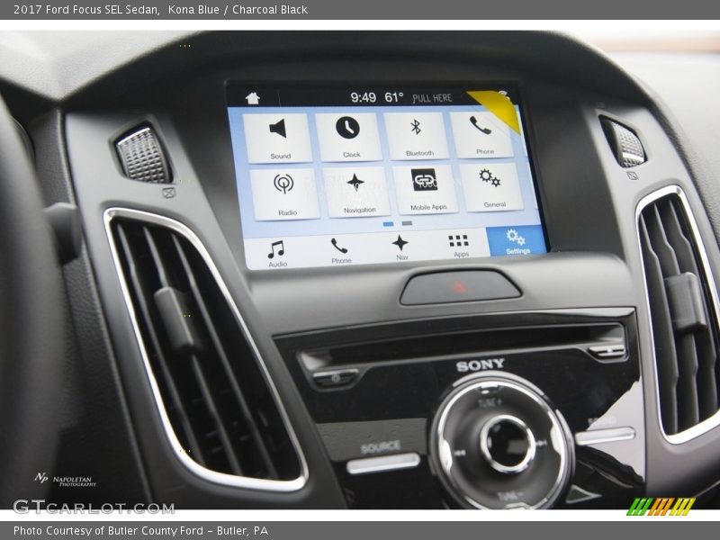 Kona Blue / Charcoal Black 2017 Ford Focus SEL Sedan