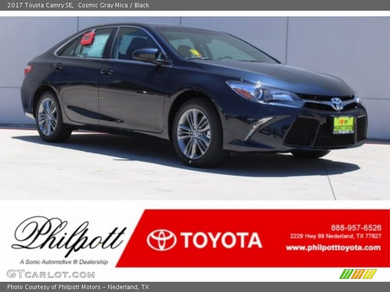 Cosmic Gray Mica / Black 2017 Toyota Camry SE