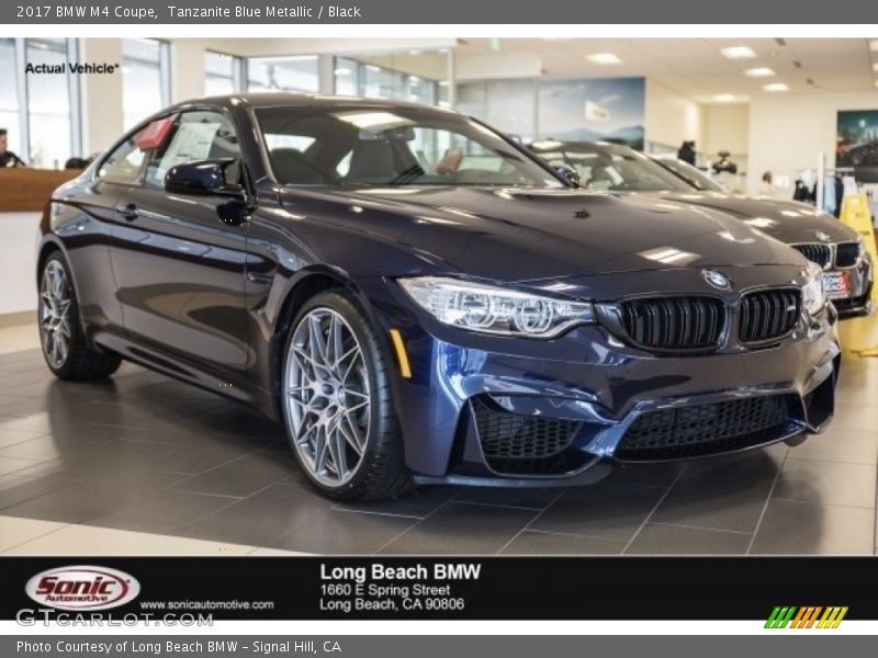 Tanzanite Blue Metallic / Black 2017 BMW M4 Coupe
