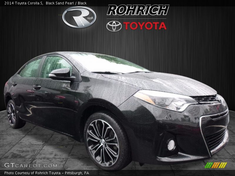 Black Sand Pearl / Black 2014 Toyota Corolla S