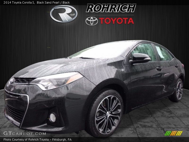 Black Sand Pearl / Black 2014 Toyota Corolla S
