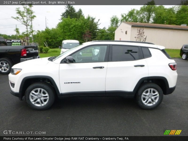 Bright White / Black 2017 Jeep Compass Sport 4x4