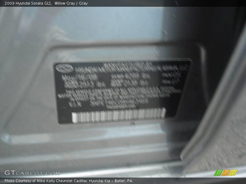 Willow Gray / Gray 2009 Hyundai Sonata GLS