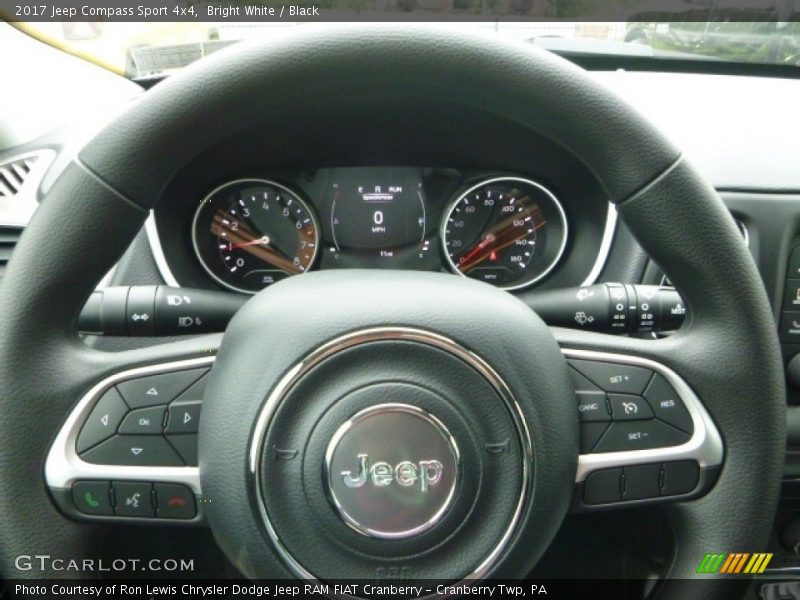 Bright White / Black 2017 Jeep Compass Sport 4x4