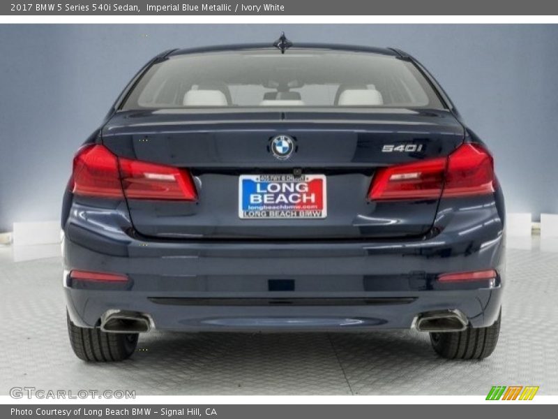 Imperial Blue Metallic / Ivory White 2017 BMW 5 Series 540i Sedan