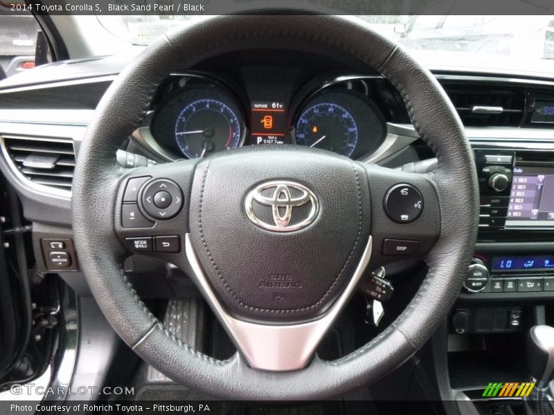Black Sand Pearl / Black 2014 Toyota Corolla S