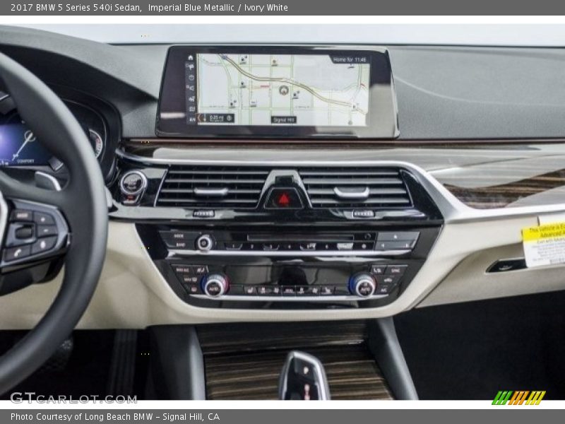 Imperial Blue Metallic / Ivory White 2017 BMW 5 Series 540i Sedan