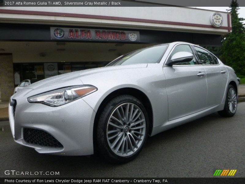 Silverstone Gray Metallic / Black 2017 Alfa Romeo Giulia Ti AWD