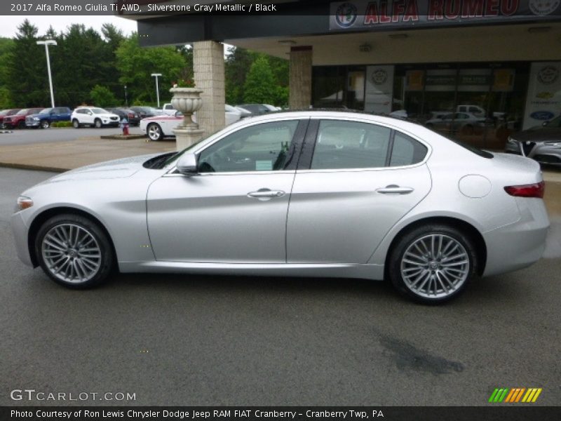 Silverstone Gray Metallic / Black 2017 Alfa Romeo Giulia Ti AWD
