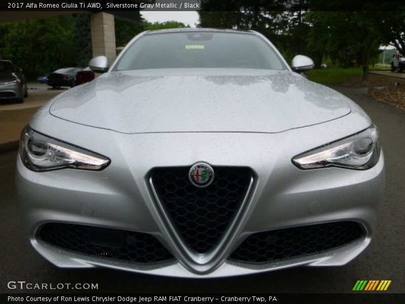 Silverstone Gray Metallic / Black 2017 Alfa Romeo Giulia Ti AWD