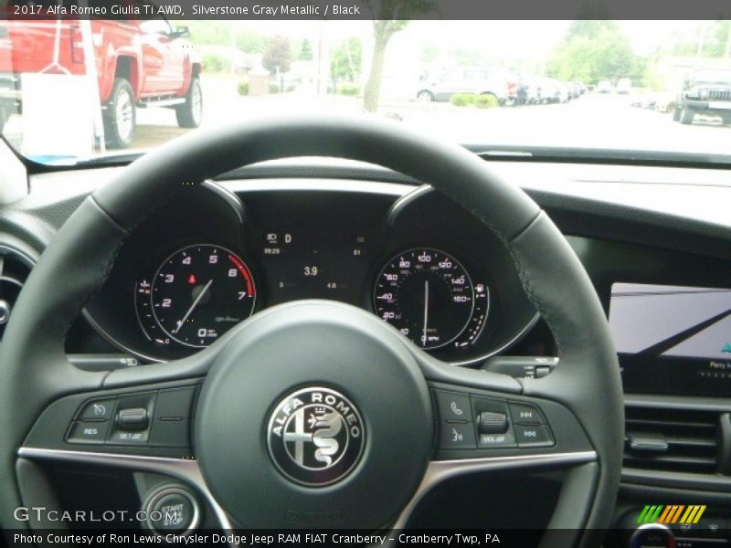 Silverstone Gray Metallic / Black 2017 Alfa Romeo Giulia Ti AWD